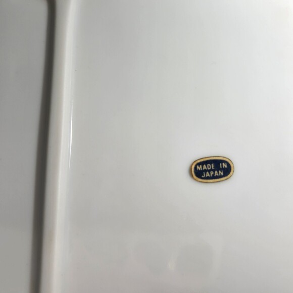 Vintage Porcelain Trinket Box Divided Playing Card Cabbage Rose Japan - Picture 4 of 7